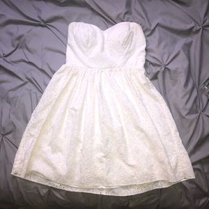 White Lace Mini Dress